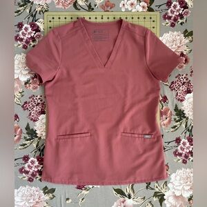 Figs Casma Scrub Top in Mauve - small